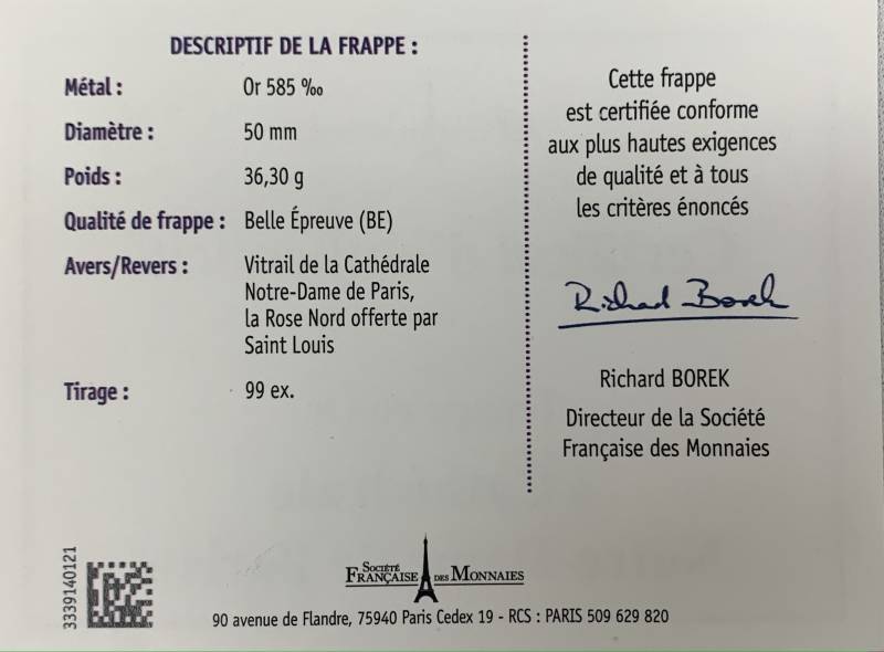 VITRAIL DE LA CATHEDRALE NOTRE DAME DE PARIS