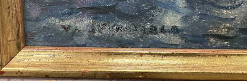 Vue de Marseille, vieux port la nuit