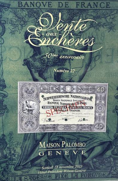 VAE billets collection maison palombo geneve numismatique