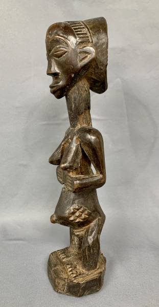 STATUE LUBA (RDC) EN BOIS PATINÉ  2