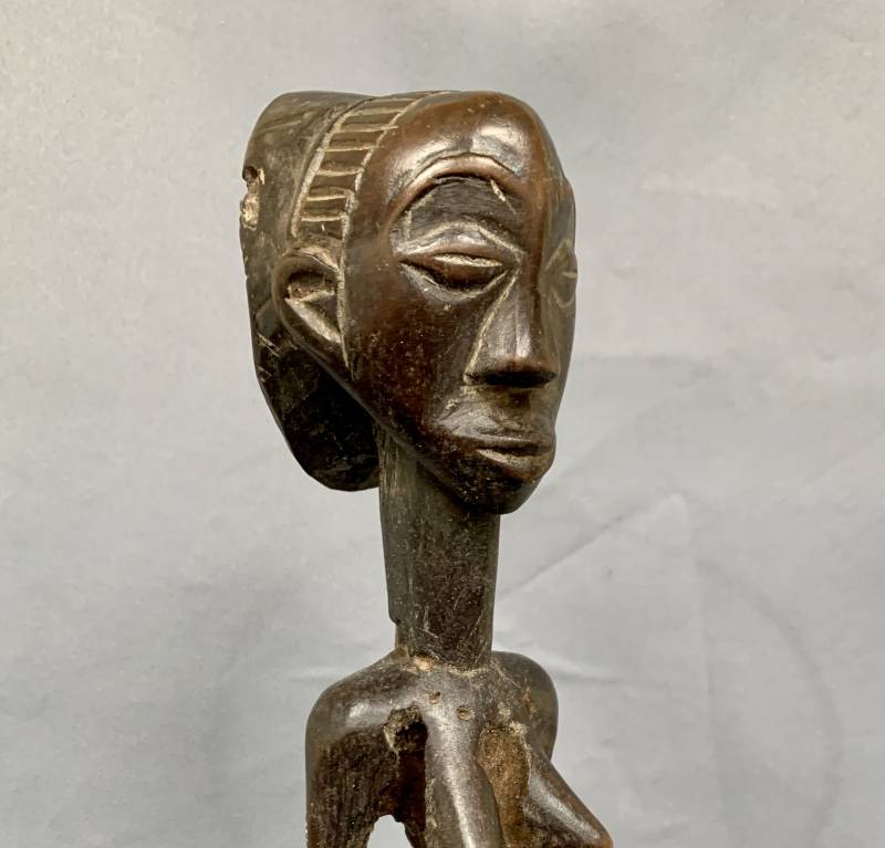 STATUE LUBA (RDC) EN BOIS PATINÉ  1