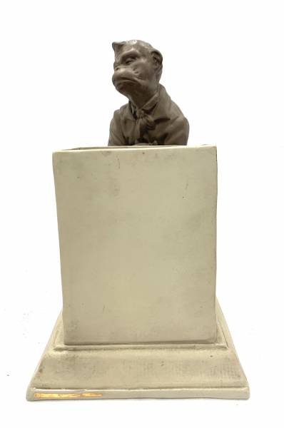 statue singe pot à tabac