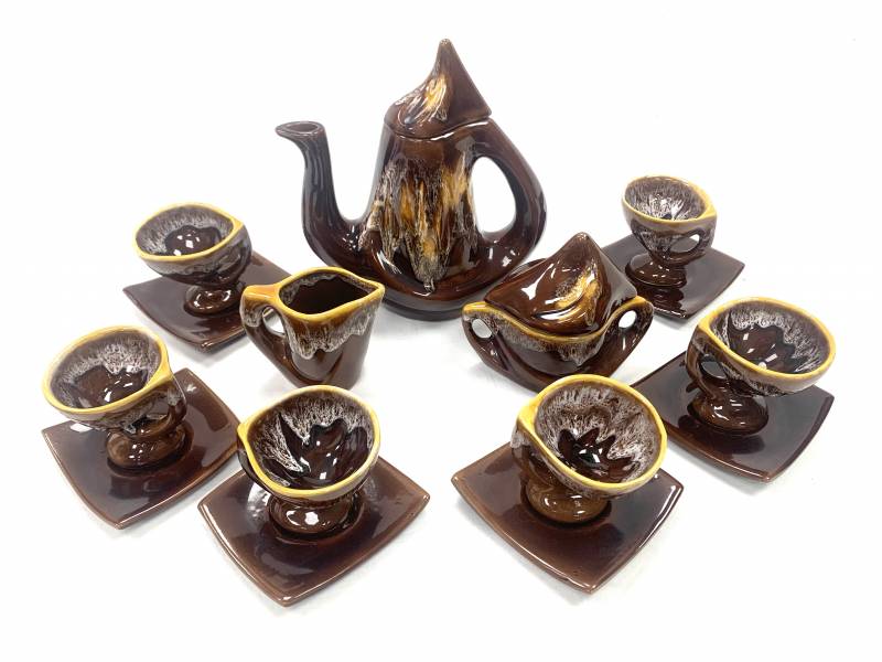 Service à café en céramique de Vallauris- vintage 