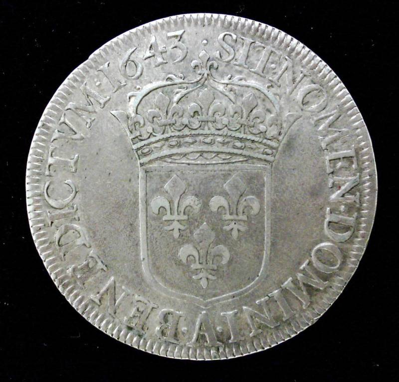 LOUIS XIII - ECU DE 60 SOLS 1643 A PARIS