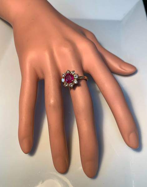 bague rubis portée