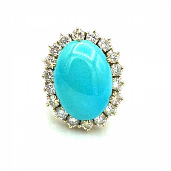 Maison Palombo bague turquoise et diamants