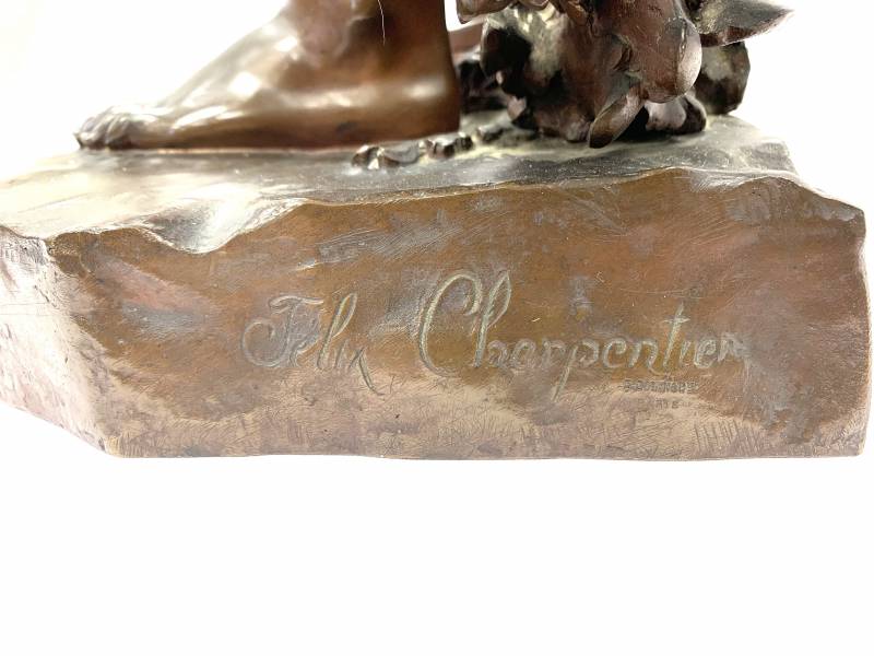 Félix Charpentier signature sur socle